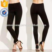 Leggings maigres taille élastique noire OEM / ODM Fabrication en gros de mode femmes vêtements (TA7032L)